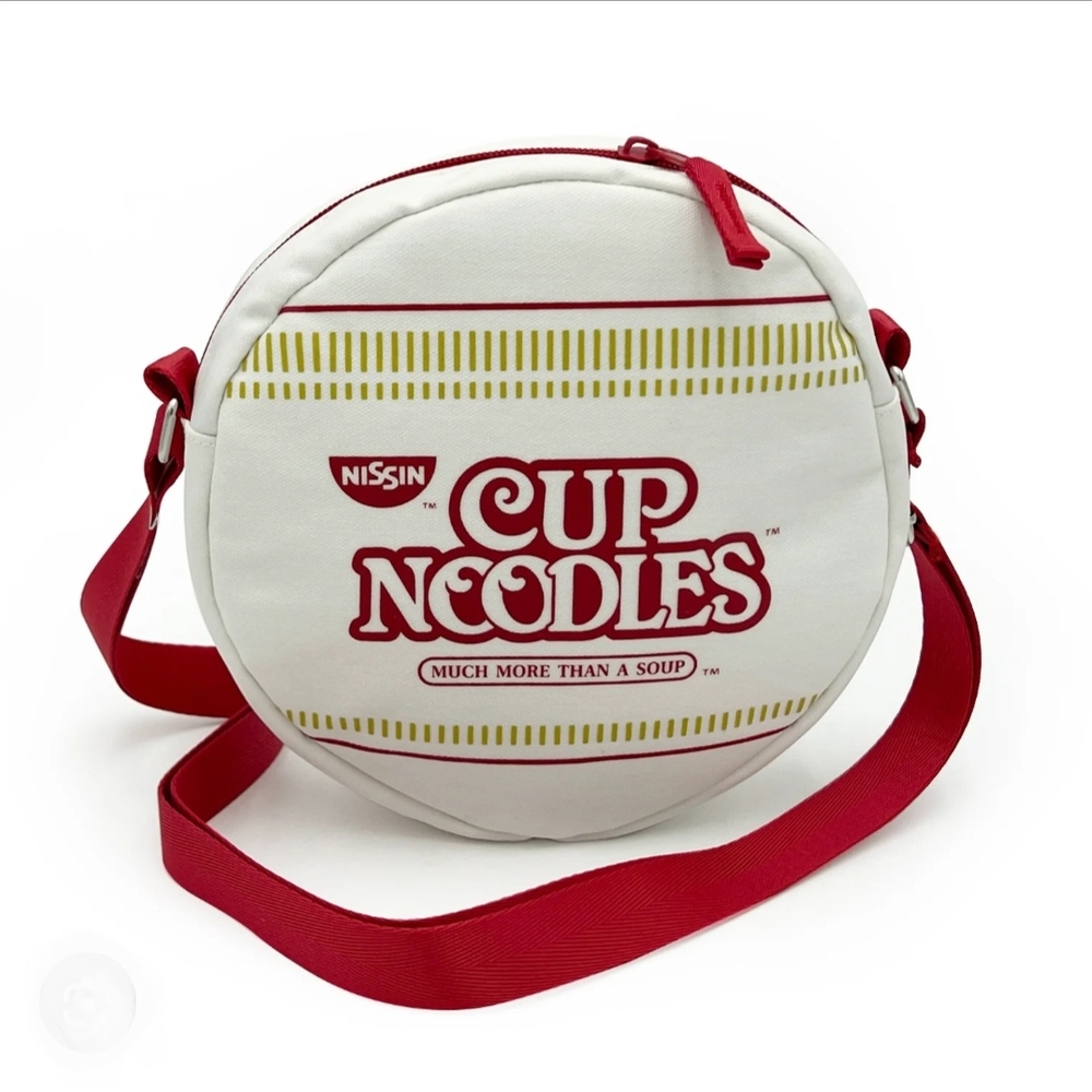 Nissin Cup Noodles Round Bag with Red Strap